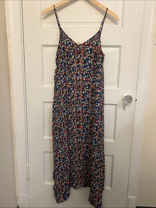 GAP Dresses & Skirts - 🛍 2/$18 GAP Floral Navy Blue Spaghetti-Strap Maxi Dress